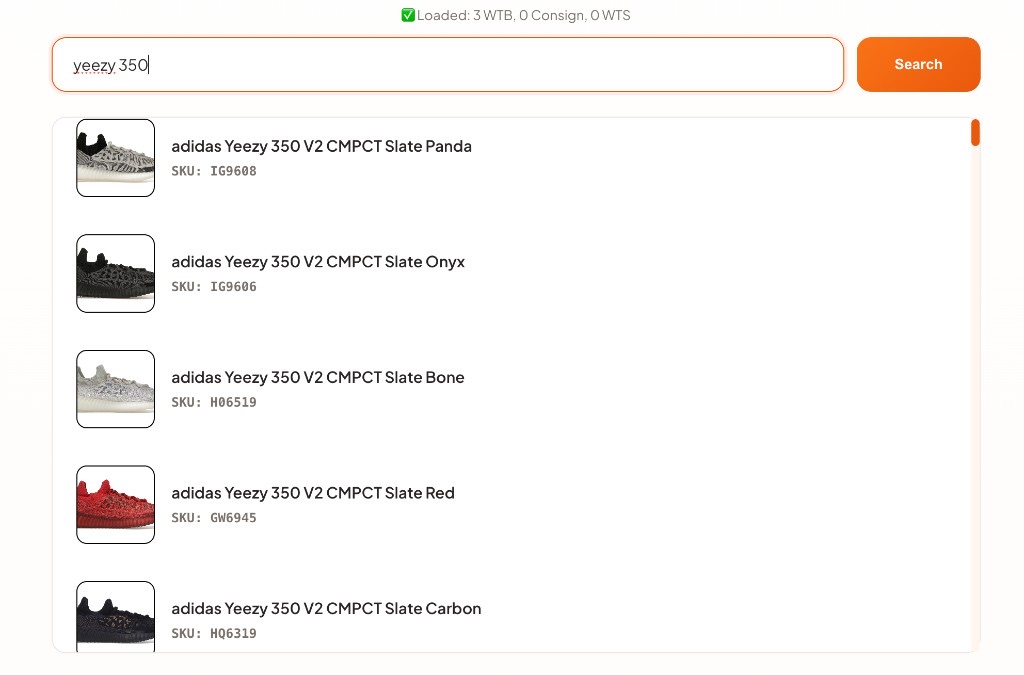 SourcerList product search